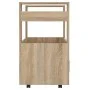 Oak-colored plywood kitchen cart 60x45x80 cm by vidaXL, Kitchen and dining carts - Ref: Foro24-816827, Price: 76,23 €, Discou...