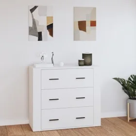 White plywood sideboard 80x33x70 cm by vidaXL, Sideboards - Ref: Foro24-816576, Price: 93,70 €, Discount: %