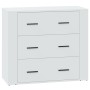 Weißes Sperrholz-Sideboard 80x33x70 cm von vidaXL, Sideboards - Ref: Foro24-816576, Preis: 95,09 €, Rabatt: %