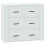 White plywood sideboard 80x33x70 cm by vidaXL, Sideboards - Ref: Foro24-816576, Price: 95,09 €, Discount: %