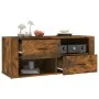 Smoked oak plywood TV cabinet 100x35x40 cm by vidaXL, TV Furniture - Ref: Foro24-823104, Price: 71,98 €, Discount: %
