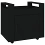 Carrito de escritorio madera contrachapada negro 60x45x60 cm de vidaXL, Carros e islas - Ref: Foro24-816609, Precio: 58,37 €,...