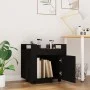 Carrito de escritorio madera contrachapada negro 60x45x60 cm de vidaXL, Carros e islas - Ref: Foro24-816609, Precio: 58,37 €,...