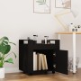 Schreibtischwagen aus schwarzem Sperrholz 60x45x60 cm von vidaXL, Küchen - und Speisenwagen - Ref: Foro24-816609, Preis: 59,1...
