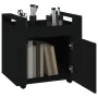 Carrito de escritorio madera contrachapada negro 60x45x60 cm de vidaXL, Carros e islas - Ref: Foro24-816609, Precio: 58,37 €,...