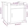 Carrito de escritorio madera contrachapada negro 60x45x60 cm de vidaXL, Carros e islas - Ref: Foro24-816609, Precio: 58,37 €,...
