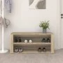 Mueble zapatero madera contrachapada roble Sonoma 100x35x45 cm de vidaXL, Zapateros y organizadores de calzado - Ref: Foro24-...