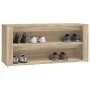 Mueble zapatero madera contrachapada roble Sonoma 100x35x45 cm de vidaXL, Zapateros y organizadores de calzado - Ref: Foro24-...