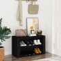 Black plywood shoe cabinet 75x35x45 cm by vidaXL, Shoe racks and shoe organizers - Ref: Foro24-816897, Price: 45,27 €, Discou...