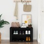 Black plywood shoe cabinet 75x35x45 cm by vidaXL, Shoe racks and shoe organizers - Ref: Foro24-816897, Price: 45,27 €, Discou...