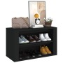 Black plywood shoe cabinet 75x35x45 cm by vidaXL, Shoe racks and shoe organizers - Ref: Foro24-816897, Price: 45,27 €, Discou...