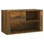 Mueble zapatero madera contrachapada roble ahumado 80x35x45 cm de vidaXL, Zapateros y organizadores de calzado - Ref: Foro24-...