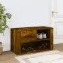 Schuhschrank aus geräucherter Eichen-Sperrholz 80x35x45 cm. von vidaXL, Schuhregale und Schuhorganisatoren - Ref: Foro24-8167...