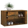Schuhschrank aus geräucherter Eichen-Sperrholz 80x35x45 cm. von vidaXL, Schuhregale und Schuhorganisatoren - Ref: Foro24-8167...
