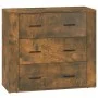 Sideboard aus geräuchertem Eichensperrholz, 80 x 33 x 70 cm von vidaXL, Sideboards - Ref: Foro24-816581, Preis: 103,71 €, Rab...