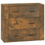 Sideboard aus geräuchertem Eichensperrholz, 80 x 33 x 70 cm von vidaXL, Sideboards - Ref: Foro24-816581, Preis: 104,99 €, Rab...