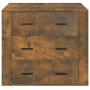 Sideboard aus geräuchertem Eichensperrholz, 80 x 33 x 70 cm von vidaXL, Sideboards - Ref: Foro24-816581, Preis: 104,99 €, Rab...