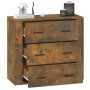 Smoked oak plywood sideboard 80x33x70 cm by vidaXL, Sideboards - Ref: Foro24-816581, Price: 104,87 €, Discount: %