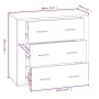 Sideboard aus geräuchertem Eichensperrholz, 80 x 33 x 70 cm von vidaXL, Sideboards - Ref: Foro24-816581, Preis: 104,99 €, Rab...