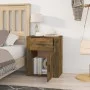 Smoked oak plywood nightstand 50x36x60 cm by vidaXL, Nightstands - Ref: Foro24-816725, Price: 50,51 €, Discount: %