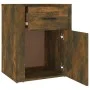 Smoked oak plywood nightstand 50x36x60 cm by vidaXL, Nightstands - Ref: Foro24-816725, Price: 50,51 €, Discount: %