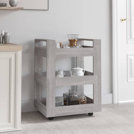 Sonoma Küchenwagen aus grauem Sperrholz 60x45x80 cm von vidaXL, Küchen- und Speisewagen - Ref: Foro24-816822, Preis: 53,89 €,...