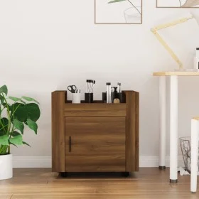 Oak brown plywood desk cart 60x45x60 cm by vidaXL, Cars and islands - Ref: Foro24-816615, Price: 54,18 €, Discount: %