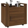 Schreibtischwagen aus braunem Eichensperrholz, 60 x 45 x 60 cm von vidaXL, Küchen - und Speisenwagen - Ref: Foro24-816615, Pr...