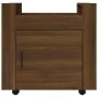 Carrito de escritorio contrachapada marrón roble 60x45x60 cm de vidaXL, Carros e islas - Ref: Foro24-816615, Precio: 54,18 €,...