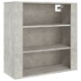 Armario de pared madera contrachapada gris hormigón 80x33x80 cm