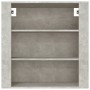 Armario de pared madera contrachapada gris hormigón 80x33x80 cm