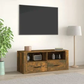 Smoked oak plywood TV cabinet 100x35x40 cm by vidaXL, TV Furniture - Ref: Foro24-816813, Price: 64,34 €, Discount: %