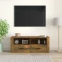 Smoked oak plywood TV cabinet 100x35x40 cm by vidaXL, TV Furniture - Ref: Foro24-816813, Price: 64,34 €, Discount: %