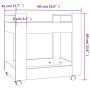 White plywood desktop cart 60x45x60 cm by vidaXL, Cars and islands - Ref: Foro24-816600, Price: 43,96 €, Discount: %