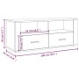 TV-Schrank aus geräuchertem Eichensperrholz, 100 x 35 x 40 cm von vidaXL, TV-Möbel - Ref: Foro24-816813, Preis: 65,06 €, Raba...