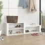 Plywood white shoe cabinet 150x35x45 cm by vidaXL, Shoe racks and shoe organizers - Ref: Foro24-816912, Price: 47,40 €, Disco...
