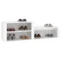Plywood white shoe cabinet 150x35x45 cm by vidaXL, Shoe racks and shoe organizers - Ref: Foro24-816912, Price: 47,40 €, Disco...
