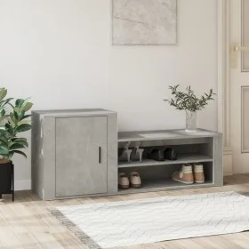 Mueble zapatero madera contrachapada gris hormigón 130x35x54 cm by vidaXL, Shoe racks and shoe organizers - Ref: Foro24-81674...