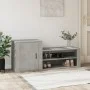 Mueble zapatero madera contrachapada gris hormigón 130x35x54 cm de vidaXL, Zapateros y organizadores de calzado - Ref: Foro24...