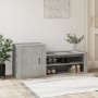 Schuhschrank aus grauem Beton-Sperrholz 130x35x54 cm von vidaXL, Schuhregale und Schuhorganisatoren - Ref: Foro24-816748, Pre...