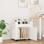 Carrito de escritorio contrachapada blanco brillo 60x45x60 cm de vidaXL, Carros e islas - Ref: Foro24-816610, Precio: 53,82 €...