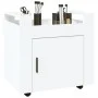 Carrito de escritorio contrachapada blanco brillo 60x45x60 cm de vidaXL, Carros e islas - Ref: Foro24-816610, Precio: 53,82 €...