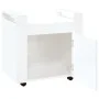 Carrito de escritorio contrachapada blanco brillo 60x45x60 cm de vidaXL, Carros e islas - Ref: Foro24-816610, Precio: 53,82 €...