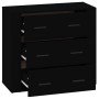 Aparador de madera contrachapada negro 80x33x70 cm de vidaXL, Aparadores - Ref: Foro24-816577, Precio: 102,58 €, Descuento: %