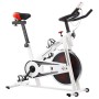 Weiß-rotes Heimtrainer mit Pulssensoren von vidaXL, Stationäre Fahrräder - Ref: Foro24-92136, Preis: 274,94 €, Rabatt: %