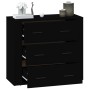 Black plywood sideboard 80x33x70 cm by vidaXL, Sideboards - Ref: Foro24-816577, Price: 99,21 €, Discount: %