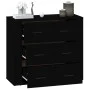 Schwarzes Sperrholz-Sideboard 80x33x70 cm von vidaXL, Sideboards - Ref: Foro24-816577, Preis: 98,30 €, Rabatt: %