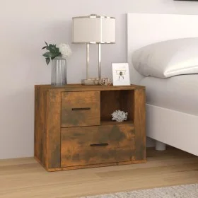 Nachttisch aus geräuchertem Eichensperrholz, 60 x 36 x 45 cm von vidaXL, Nachttische - Ref: Foro24-816741, Preis: 43,90 €, Ra...