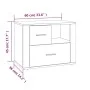 Smoked oak plywood nightstand 60x36x45 cm by vidaXL, Nightstands - Ref: Foro24-816741, Price: 43,90 €, Discount: %