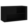 Shoe cabinet made of black plywood wood 80x35x45 cm by vidaXL, Shoe racks and shoe organizers - Ref: Foro24-816753, Price: 49...